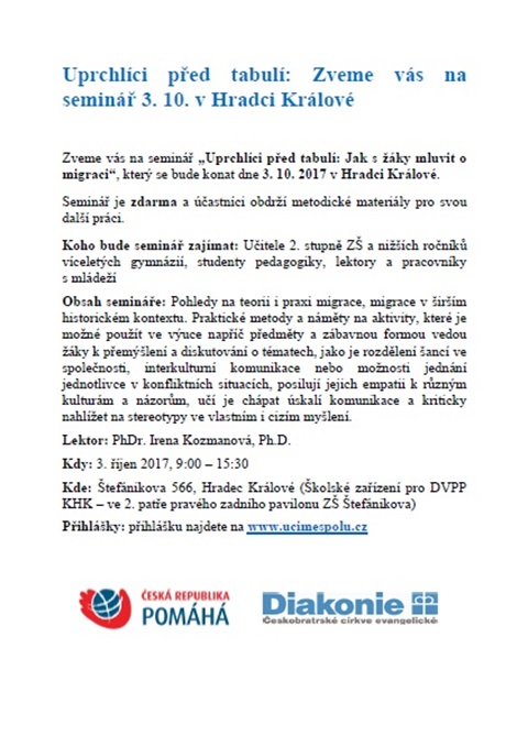 Uprchlíci před tabulí