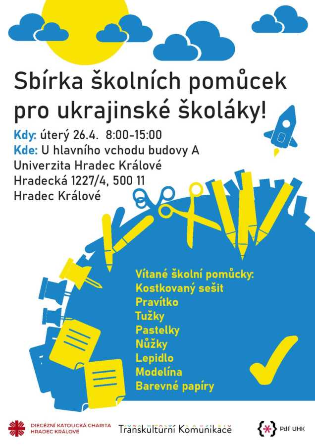 Sbírka školních pomůcek pro ukrajinské školáky