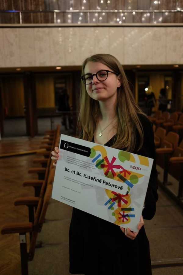 UHK award for Kateřina Paterová
